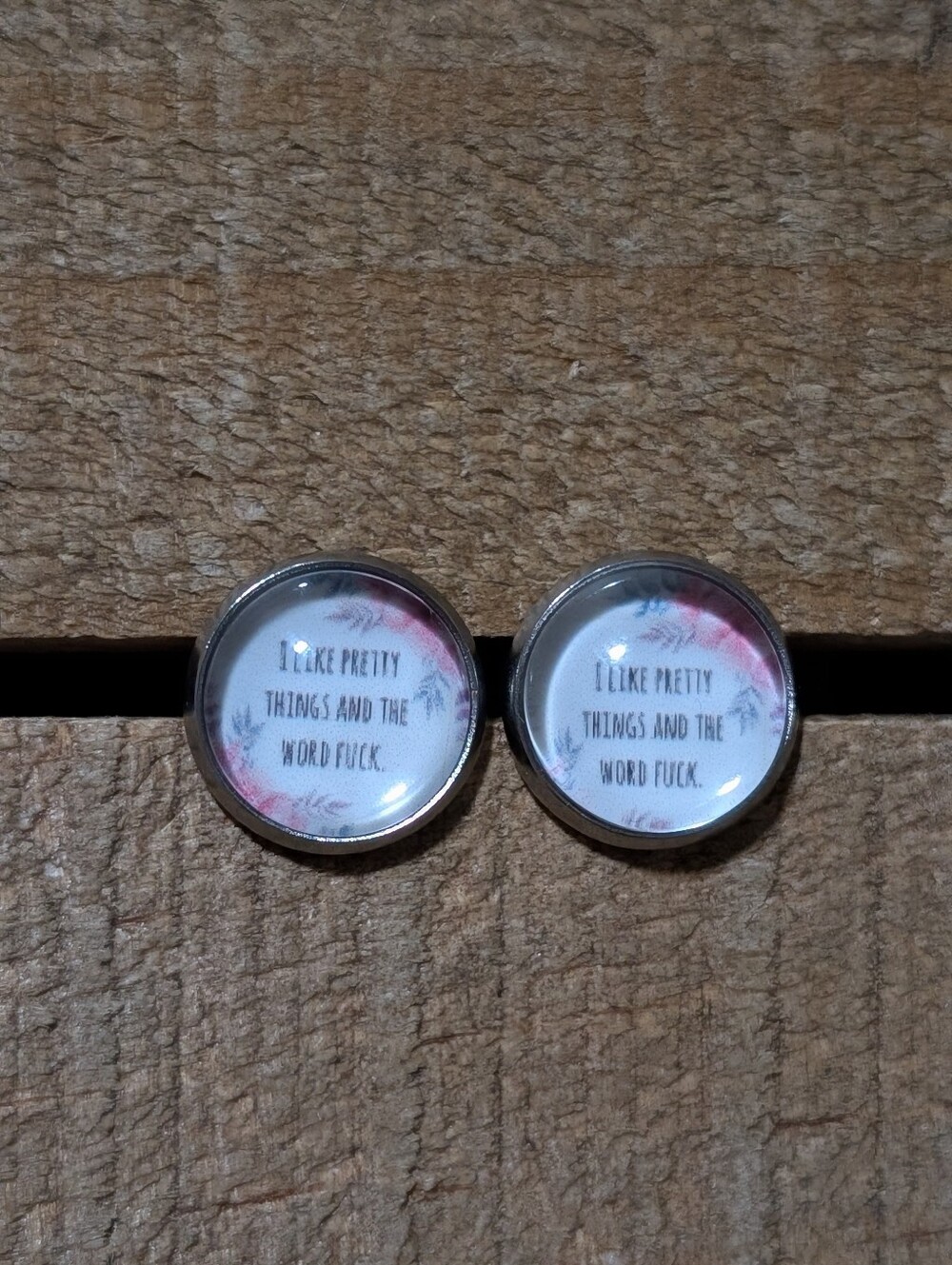 💟 Bad Word Handmade Stud Earrings